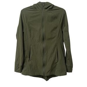 all in motion Women's Lightweight Active Hooded Jacket Green Sz Small